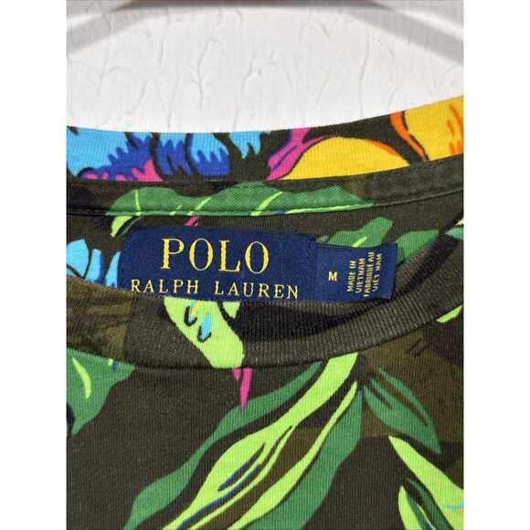 Men’s Polo Ralph Lauren All Around Print Camouflage Hawaiian T-Shirt Size Medium - Picture 5 of 6